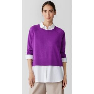 Eileen Fisher | Organic Linen Cotton Raglan-Sleeve Top